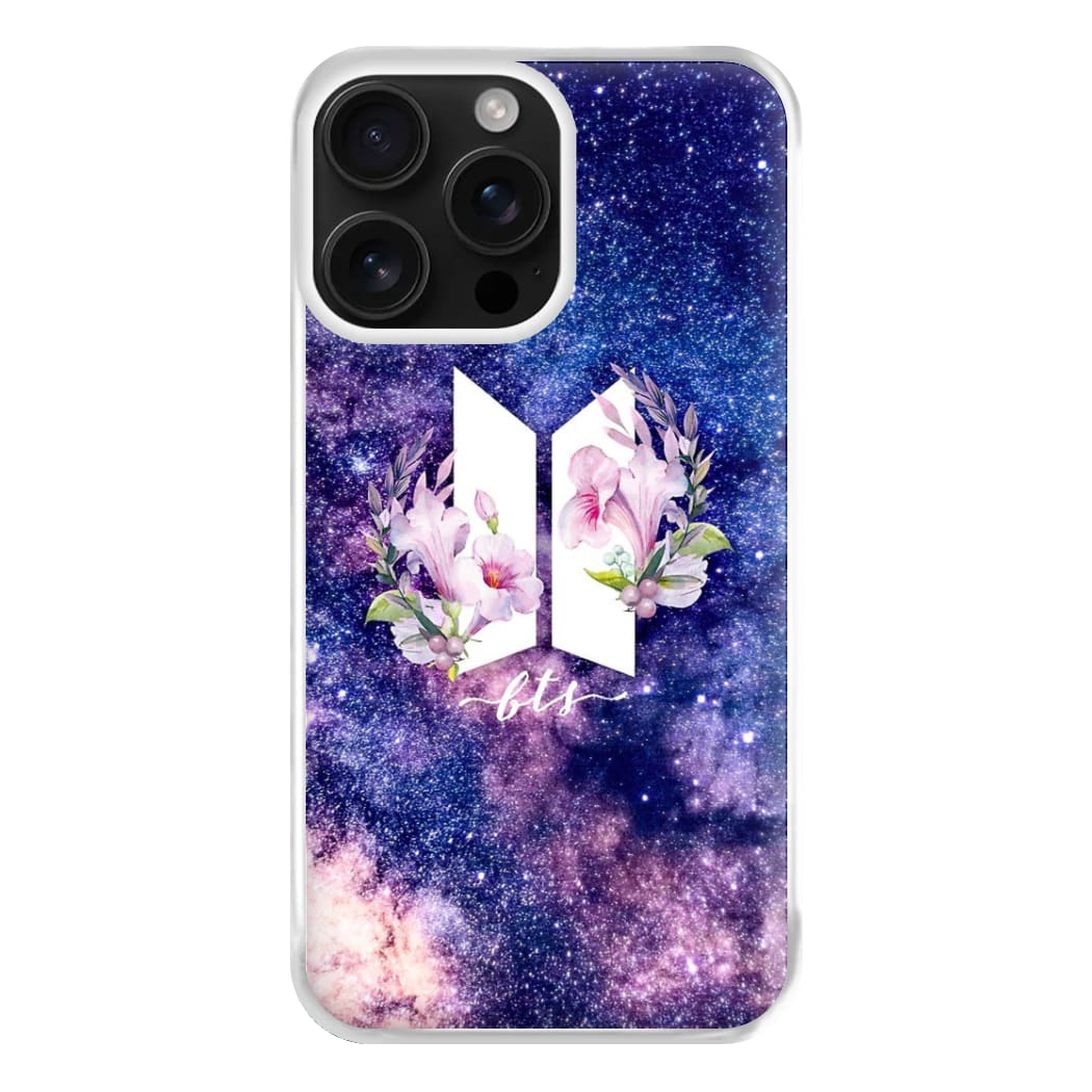 Galaxy Floral K-Pop Band Logo Phone Case