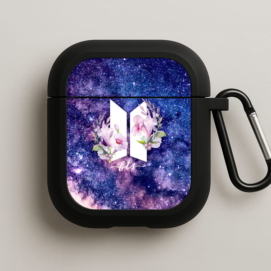 Galaxy Floral K-Pop Band Logo AirPods Case