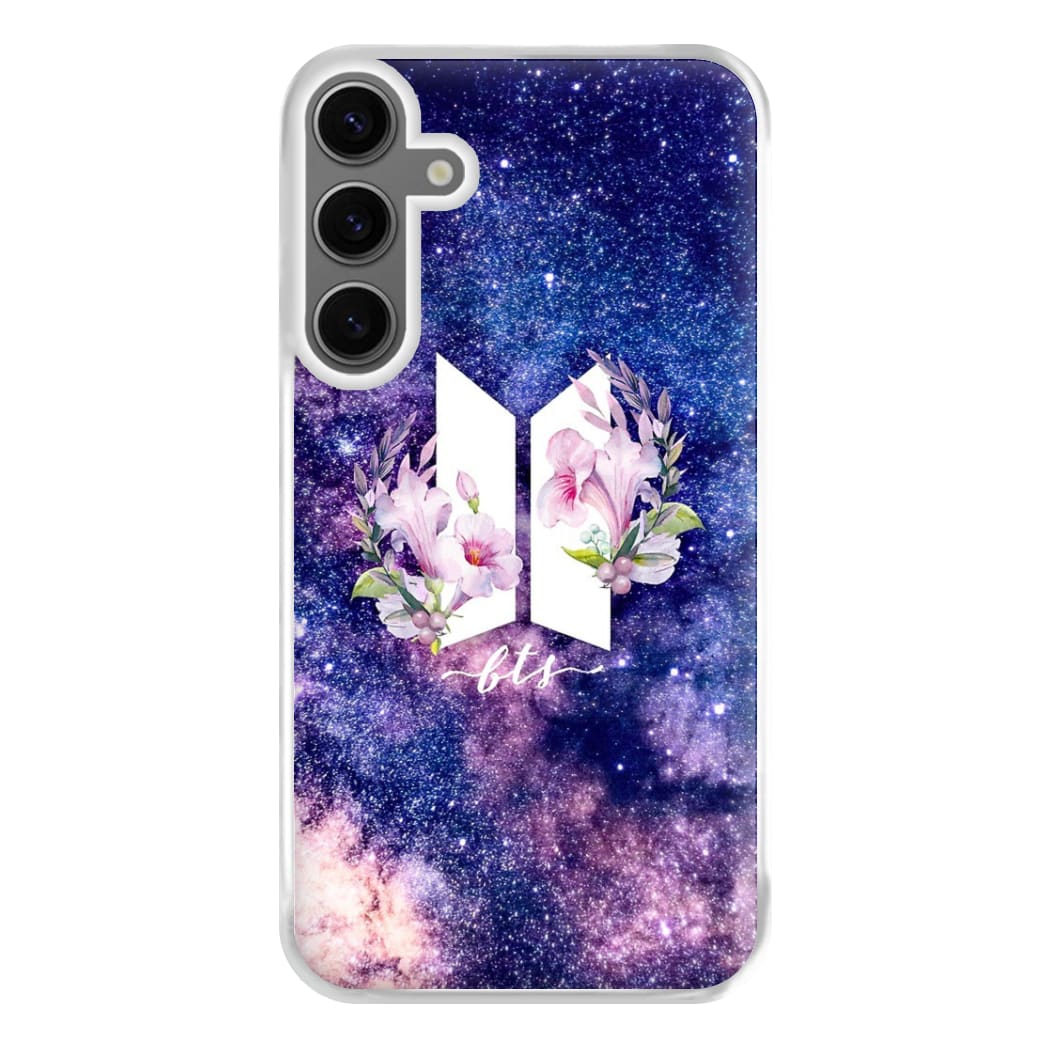 Galaxy Floral K-Pop Band Logo Phone Case for Galaxy S24FE