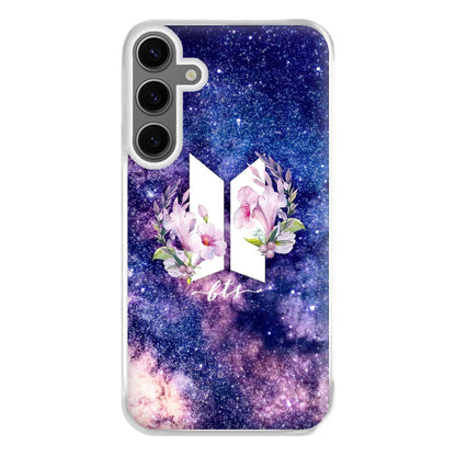 Galaxy Floral K-Pop Band Logo Phone Case for Galaxy S24FE