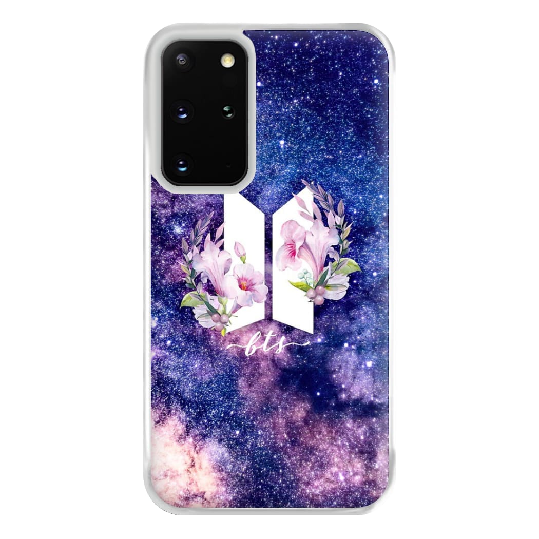 Galaxy Floral K-Pop Band Logo Phone Case for Galaxy S20 Plus