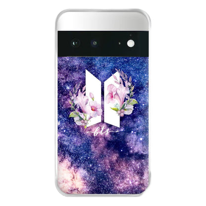 Galaxy Floral K-Pop Band Logo Phone Case for Google Pixel 6a