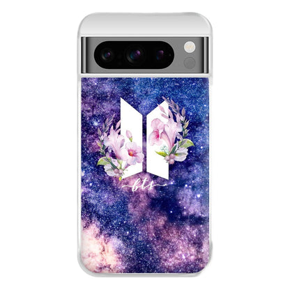 Galaxy Floral K-Pop Band Logo Phone Case for Google Pixel 8 Pro