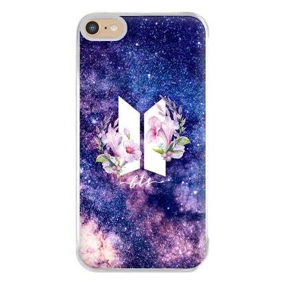 Galaxy Floral K-Pop Band Logo Phone Case for iPhone 6 Plus / 7 Plus / 8 Plus