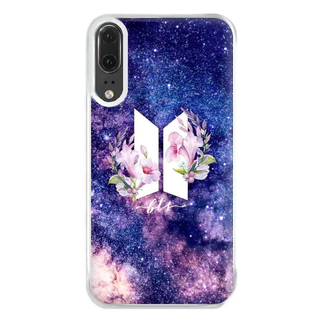 Galaxy Floral K-Pop Band Logo Phone Case for Huawei P20