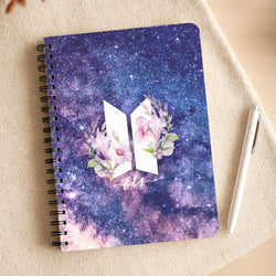 Galaxy Floral K-Pop Band Logo Notepad