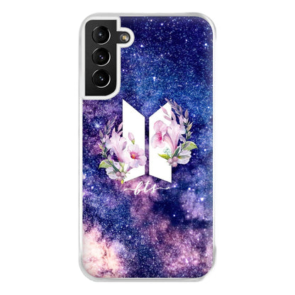 Galaxy Floral K-Pop Band Logo Phone Case for Galaxy S21 Plus