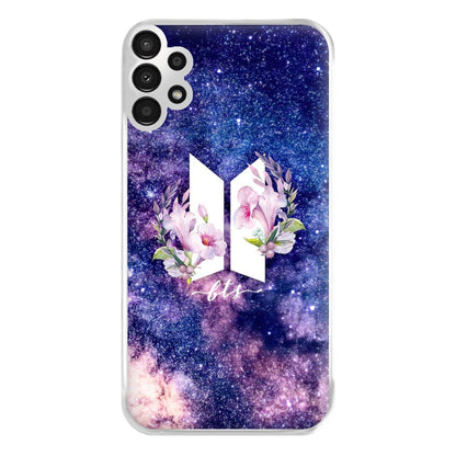 Galaxy Floral K-Pop Band Logo Phone Case for Galaxy A13