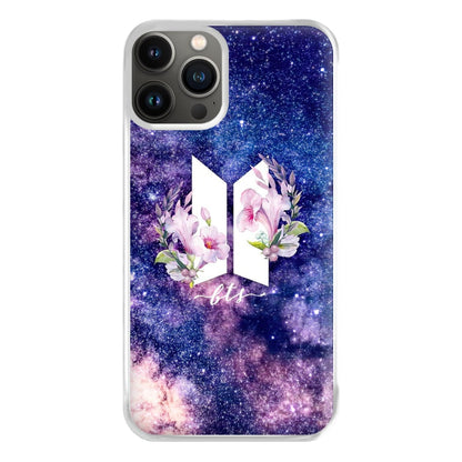 Galaxy Floral K-Pop Band Logo Phone Case for iPhone 11 Pro Max