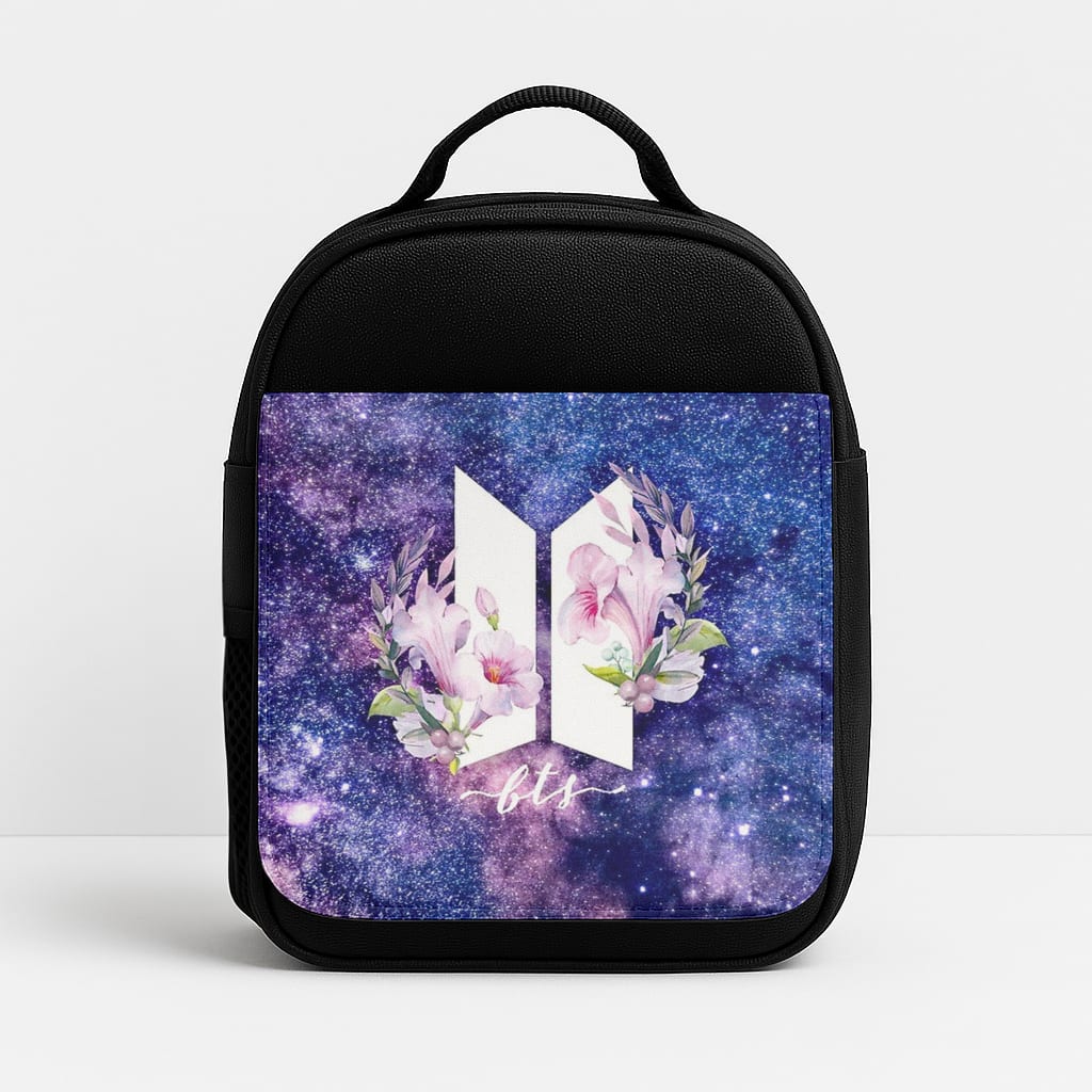 Galaxy Floral K-Pop Band Logo Insulated Lunchbox