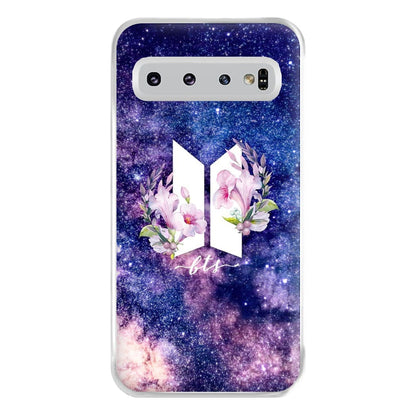 Galaxy Floral K-Pop Band Logo Phone Case for Galaxy S10 Plus