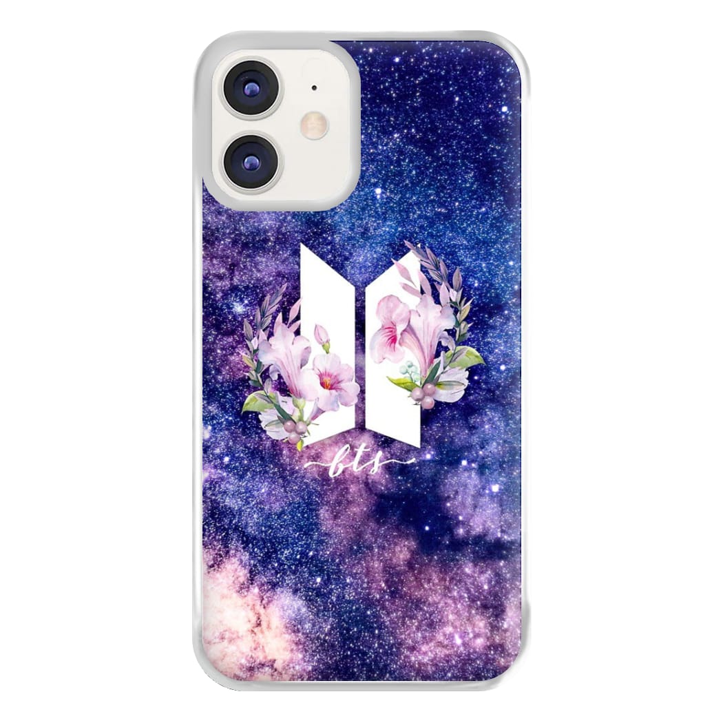 Galaxy Floral K-Pop Band Logo Phone Case for iPhone 11