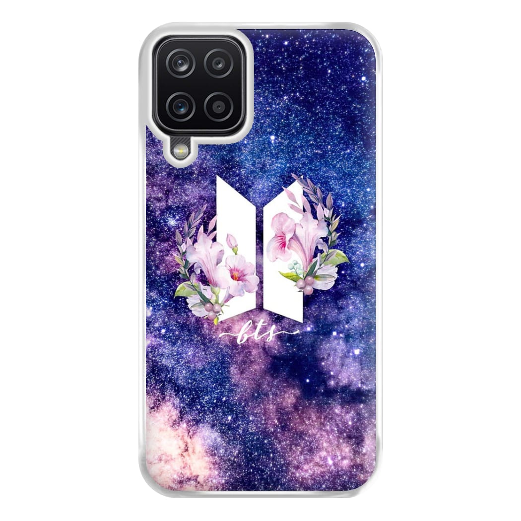 Galaxy Floral K-Pop Band Logo Phone Case for Galaxy A12