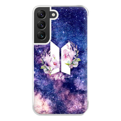 Galaxy Floral K-Pop Band Logo Phone Case for Galaxy S22 Plus