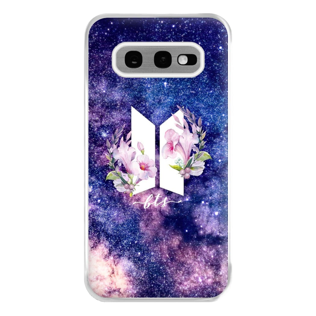 Galaxy Floral K-Pop Band Logo Phone Case for Galaxy S10e