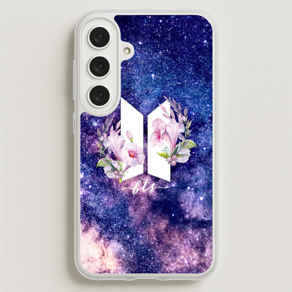 Galaxy Floral K-Pop Band Logo Phone Case for Galaxy S25FE