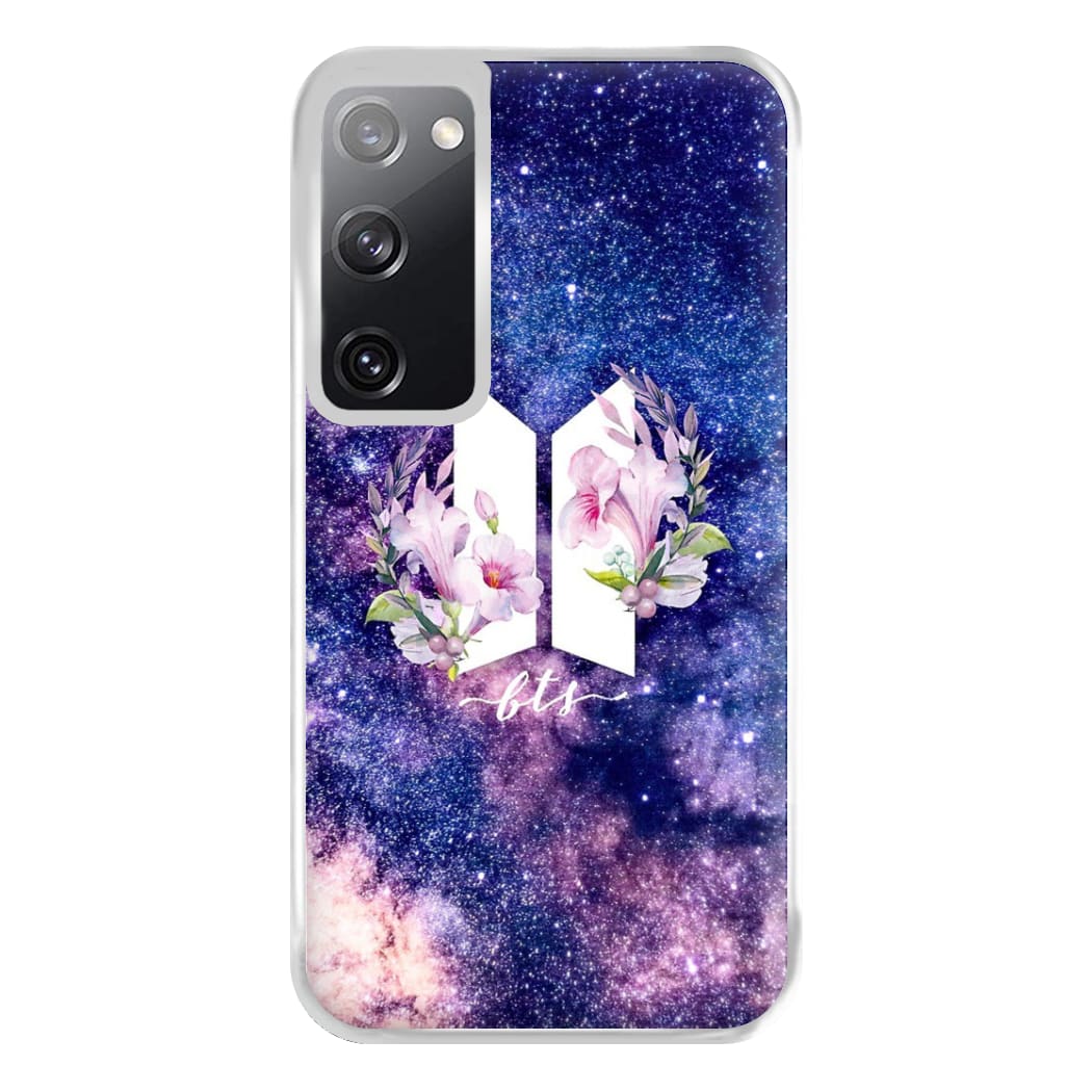 Galaxy Floral K-Pop Band Logo Phone Case for Galaxy S20