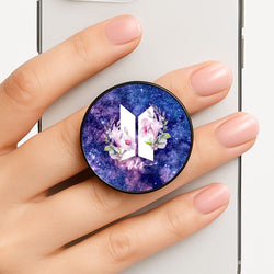 Galaxy Floral K-Pop Band Logo Phone Grip