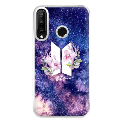 Galaxy Floral K-Pop Band Logo Phone Case for Huawei P30 Lite