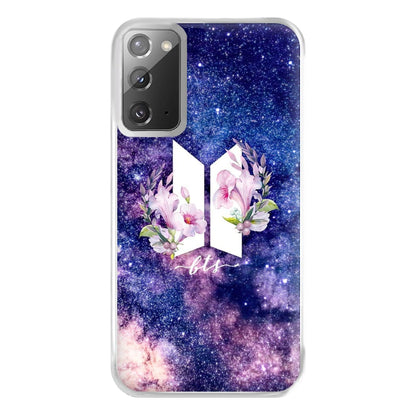 Galaxy Floral K-Pop Band Logo Phone Case for Galaxy Note 20 Ultra