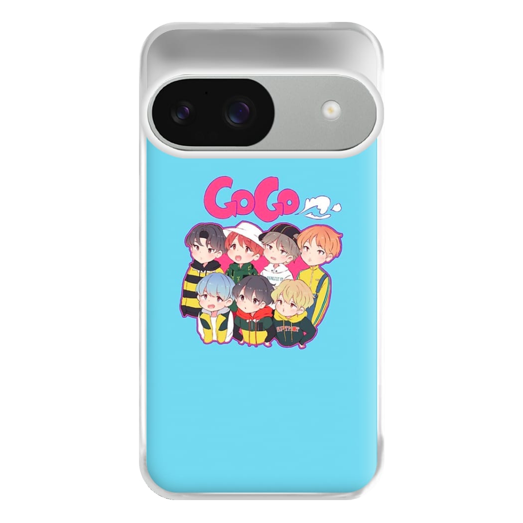 Go Go K-Pop Band Cartoon Phone Case for Google Pixel 9 / 9 Pro