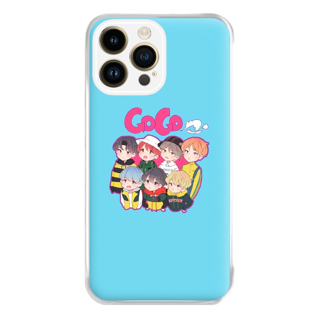 Go Go K-Pop Band Cartoon Phone Case for iPhone 14 Pro Max