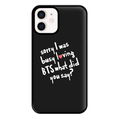 Sorry I Was Busy Loving K-Pop Band Phone Case for iPhone 13 Mini