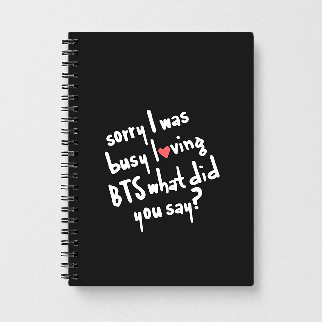 Sorry I Was Busy Loving K-Pop Band Notebook