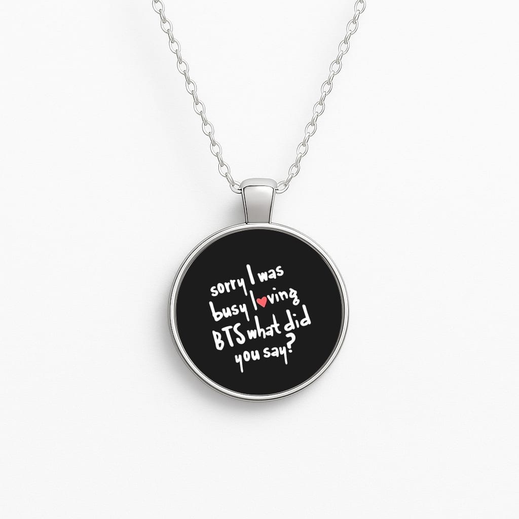 Sorry I Was Busy Loving K-Pop Band Necklace