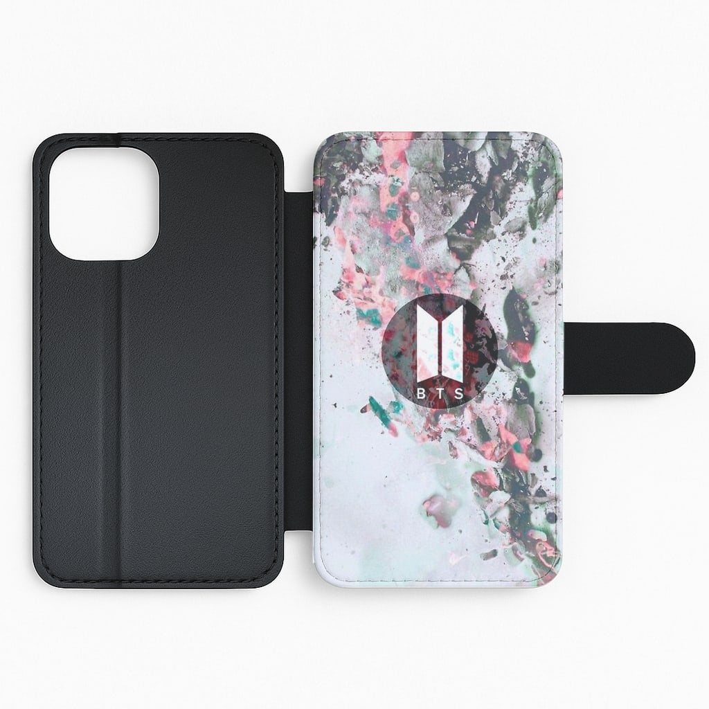 K-Pop Band Marble Logo Flip Wallet Phone Case