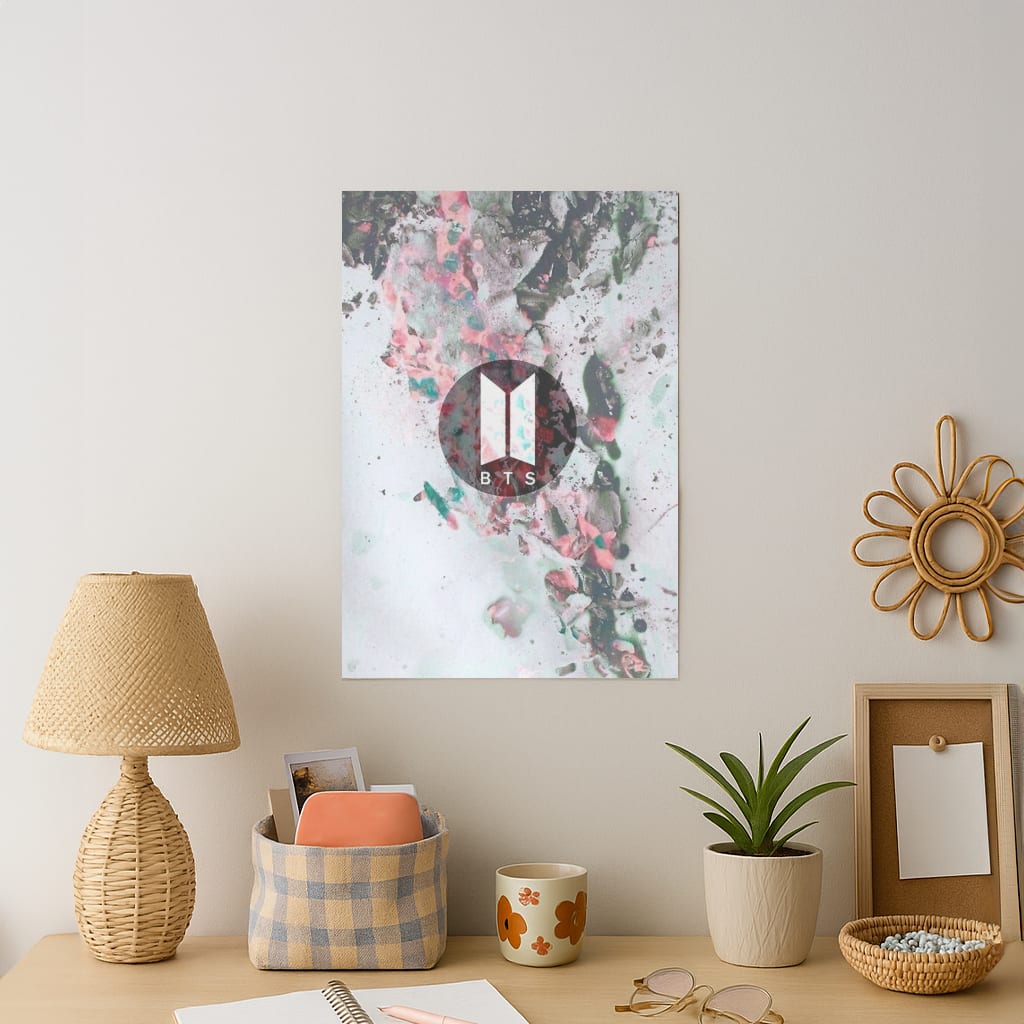 K-Pop Band Marble Logo Art Print