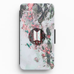 K-Pop Band Marble Logo Flip Wallet Phone Case