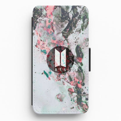 K-Pop Band Marble Logo Flip Wallet Phone Case