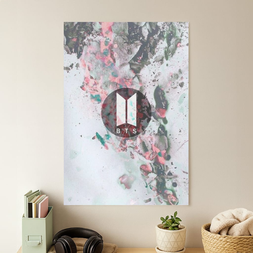 K-Pop Band Marble Logo Poster
