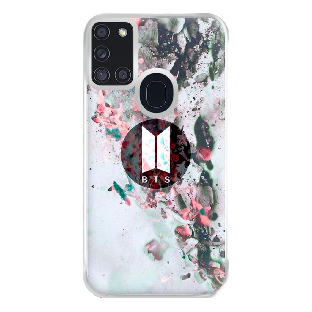 K-Pop Band Marble Logo Phone Case for Galaxy A21s