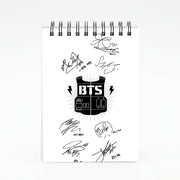 White K-Pop Band Army Logo and Signatures Notebook 4