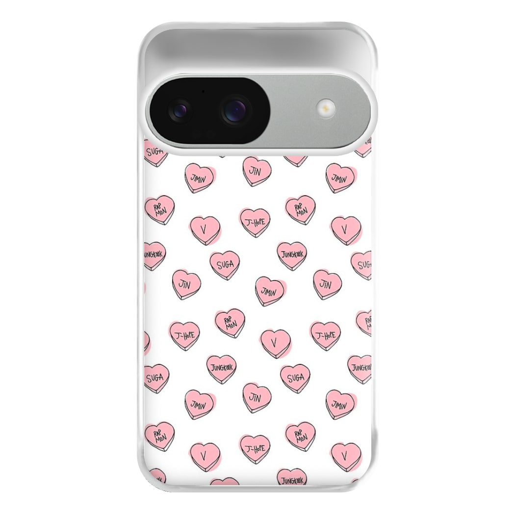 K-Pop Band Hearts Phone Case for Google Pixel 9 / 9 Pro