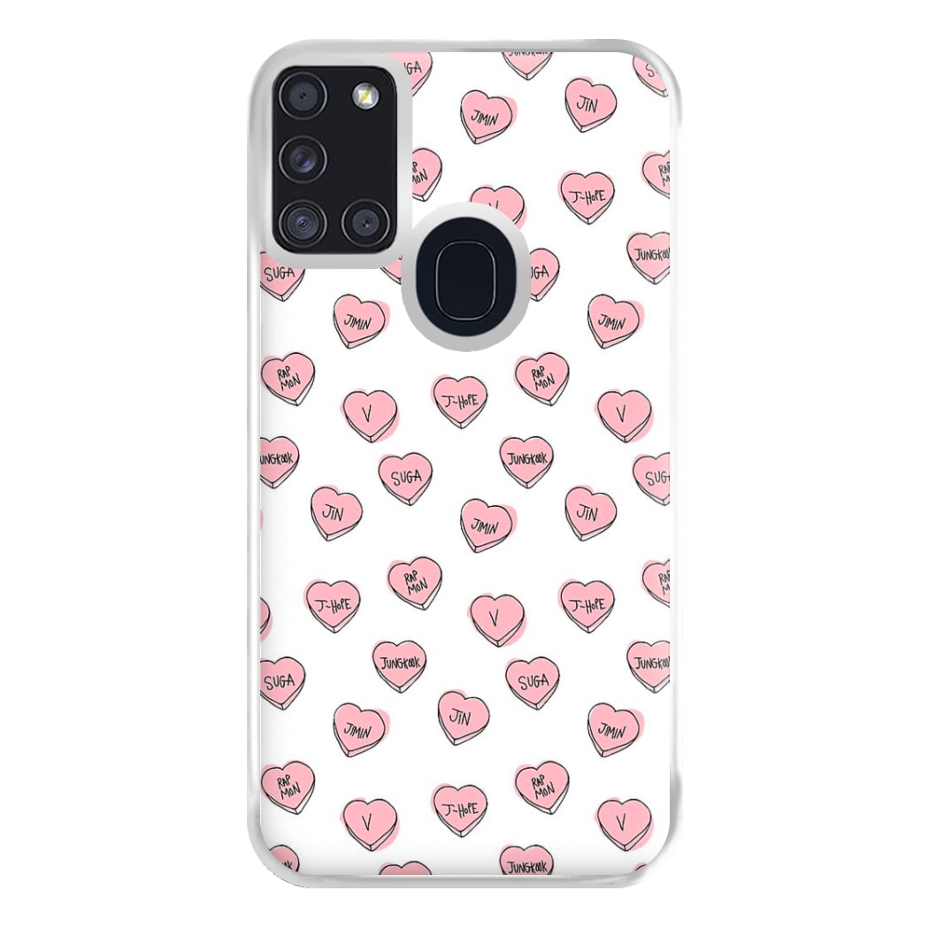 K-Pop Band Hearts Phone Case for Galaxy A21s