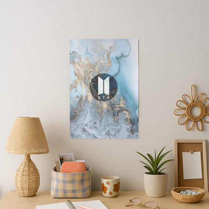 K-Pop Band Logo Marble Art Print