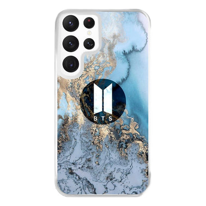 K-Pop Band Logo Marble Phone Case for Galaxy S22 Ultra