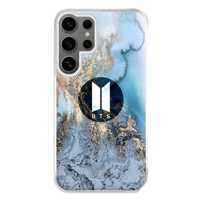 K-Pop Band Logo Marble Phone Case for Galaxy S24 Ultra