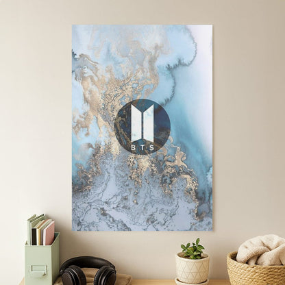 K-Pop Band Logo Marble Poster