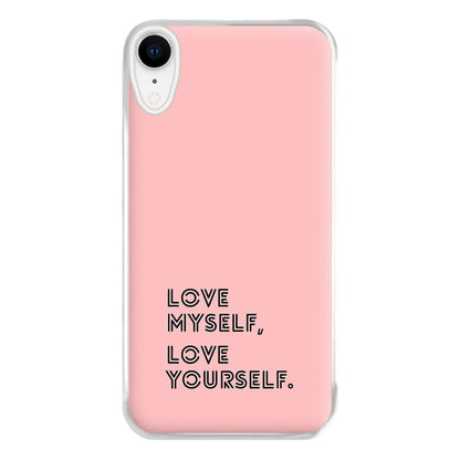 Love Myself, Love Yourself K-Pop Band Phone Case for iPhone XR