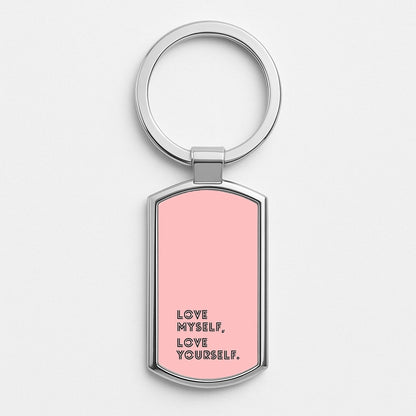 Love Myself, Love Yourself K-Pop Band Silver Keyring