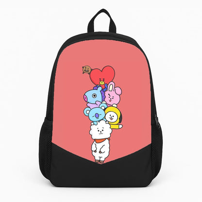 Red BT21 - RJ, Mang, Koya, Chimmy, Cooky, Shooky, Tata - K Pop Backpack