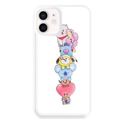 K-Pop Band BT21 Drawing Phone Case for iPhone 13 Mini