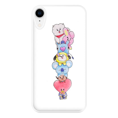 K-Pop Band BT21 Drawing Phone Case for iPhone XR