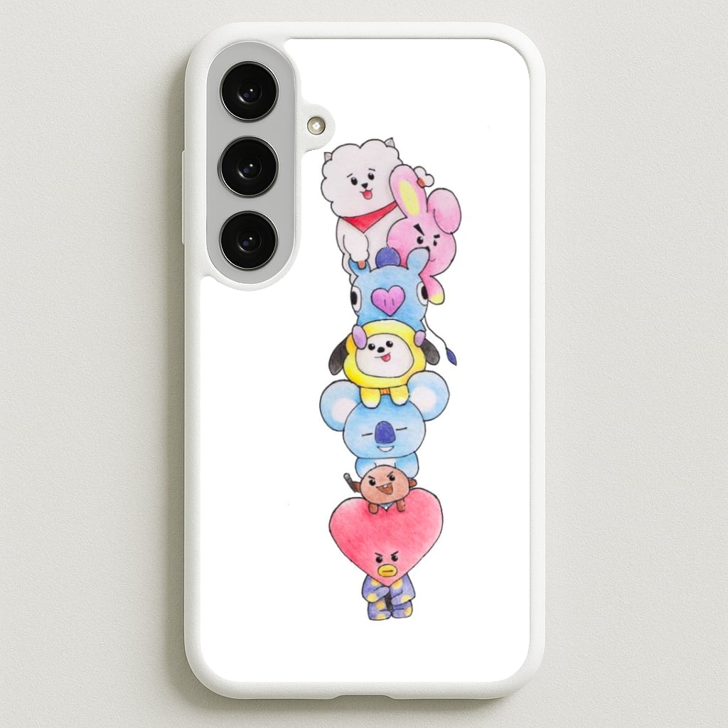 K-Pop Band BT21 Drawing Phone Case for Galaxy S25FE