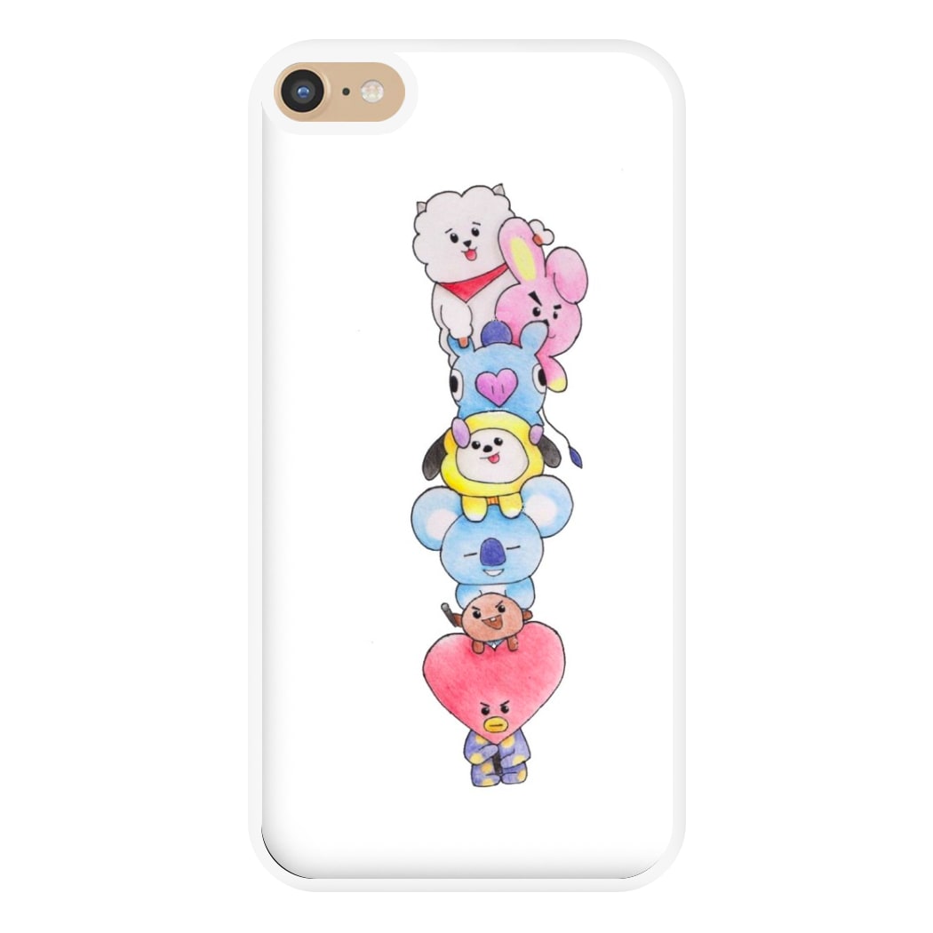 K-Pop Band BT21 Drawing Phone Case for iPhone 6 Plus / 7 Plus / 8 Plus