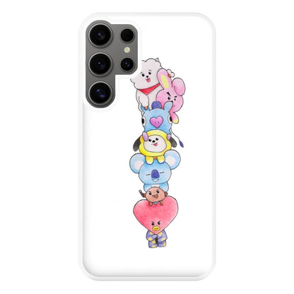 K-Pop Band BT21 Drawing Phone Case for Galaxy S24 Ultra